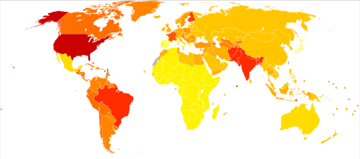 Het voorkomen van depressie wereldwijd
